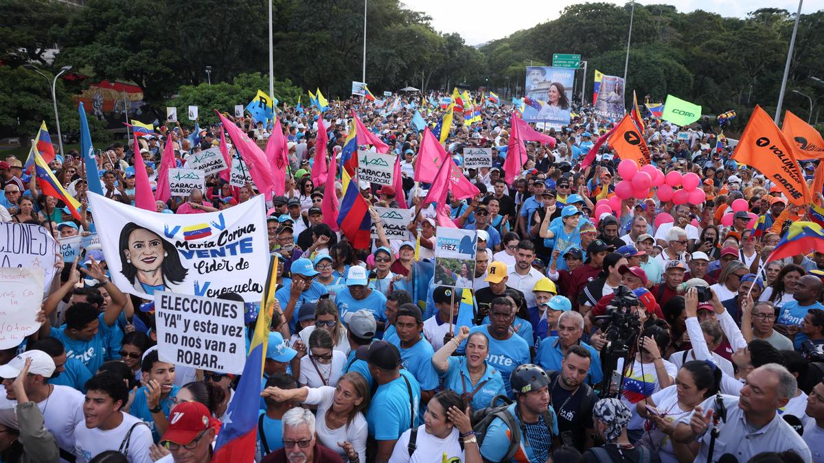Venezuelans call for elections in first national protest in nearly two years