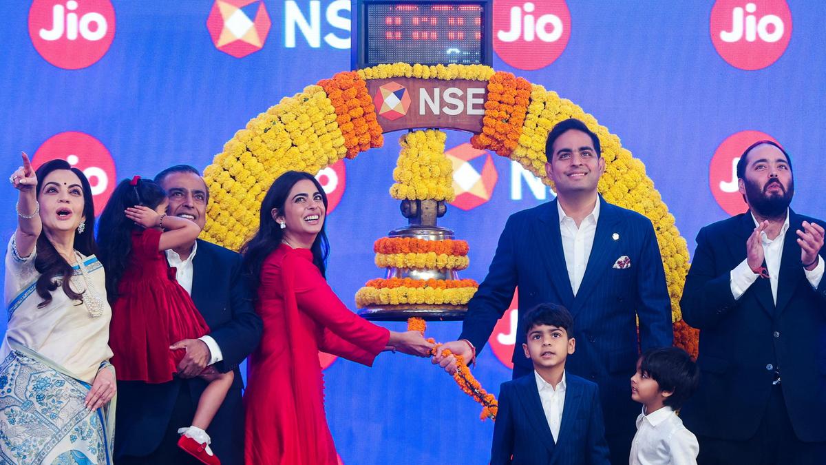 Jio Platforms debuts on stock exchanges at premium of ₹1,358 per share