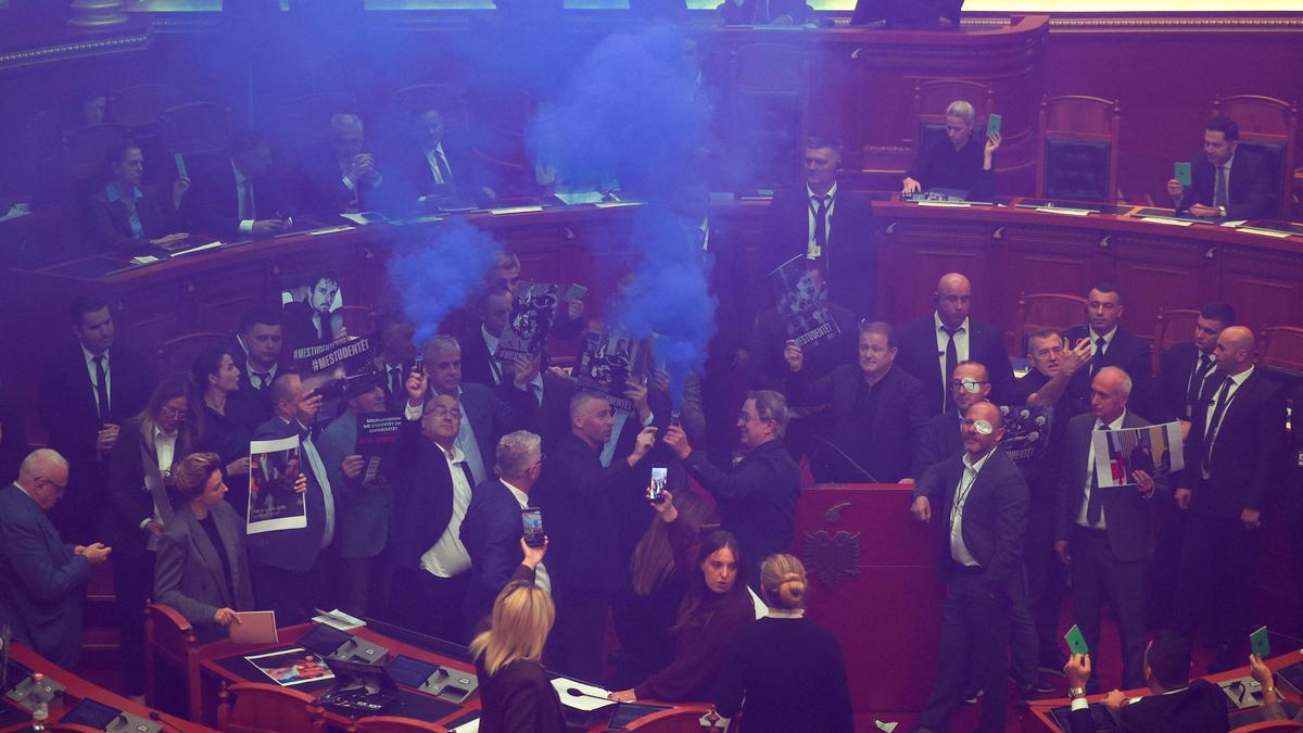 Albania opposition disrupts parliament session after violent street protests